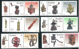 Romania 2023 / Grinders / Set 6 Stamps With 2 Labels - Nuovi