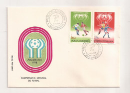 P2 Plic FDC ROMANIA - Prima Zi A Emisiunii - Campionatul Mondial De Fotbal Argentina 1978 - First Day Cover , - FDC