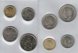 ESPAGNE  ESPANA  SPAIN MUNDIAL 82- *81* (4 Pièces De 1, 5, 25 Et 50 Pesetas) Série Numismatica Sous Blister, - Verzamelingen