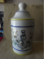 VIEUX POT A PHARMACIE APOTHICAIRE PORCELAINE SEL DE LA SAGESSE 20 Cm - Andere & Zonder Classificatie