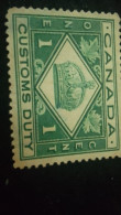 KANADA- 1900-10     1 C   FİSCAL  DUTY     NOT GOMI - Used Stamps