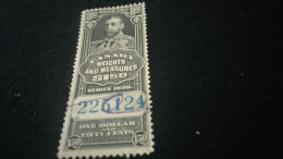 KANADA- 1900-10     1 $   FİSCAL       NOT GOMI - Usados