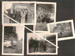 JEMAPPES-LA GARE-LOT DE 5 PHOTOS-ORIGINAL-FAMILLE KOCH-DIMENSIONS-3 X 8,5 - 12 + 1 X 9-13 + 1 X 7 - 10 CM-PIECES UNIQUES - Mons