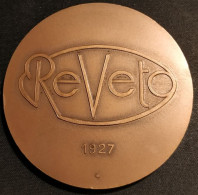 Médaille En Bronze - REVETO - 50ème Anniversaire 1927 - 1977 - ( Travaux Publics ) - Professionali / Di Società