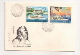 P2 Plic FDC ROMANIA - Prima Zi A Emisiunii - Danubius, Navigatie Pe Dunare - First Day Cover, Uncirculated 1977 - FDC