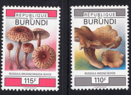 Burundi 1993 Serie 2v Fungi Champignons Mushrooms Bolete MNH - Unused Stamps