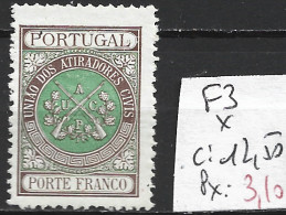 PORTUGAL FRANCHISE 3 * Côte 12.50 € - Nuovi