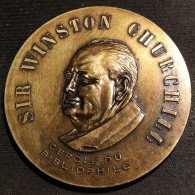 Médaille En Bronze - SIR WINSTON CHURCHILL - Cercle Du Bibliophile - Altri & Non Classificati