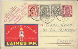 Belgique 1948. Publibel, Entier Postal Publicitaire. La Petite Poupée, Laines P.F. - Puppen