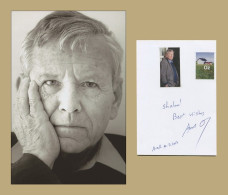 Amos Oz (1939-2018) - Israeli Writer - Rare Signed Card + Photo - 2013 - Escritores