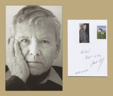 Amos Oz (1939-2018) - Israeli Writer - Rare Signed Card + Photo - 2013 - Writers