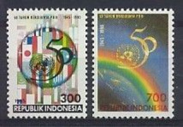 Indonesië / Indonesia 1995 Nr 1647/1648 Postfris/MNH 50e Verjaardag VN, United Nations 50 Years - Indonesië