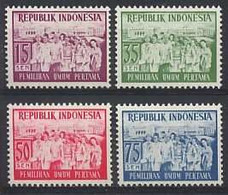 Indonesië / Indonesia 1955 Nr 150/153 Postfris/MNH Eerste Verkiezingen, First Elections - Indonesië