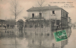 Delcampe - Persan * La Crue De L'oise En Mars 1910 * La Maison Guinbert , Restaurant - Persan