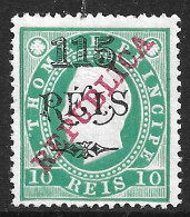 St. Thomas And Prince – 1915 King Carlos Overprinted REPUBLICA 115 Réis Over 10 Réis Mint Stamp - St. Thomas & Prince