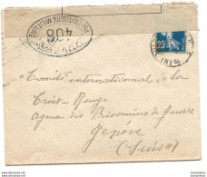 221 - 60 - Enveloppe Envoyée à La Croix Rouge Genève 1916  - Censure - WW1