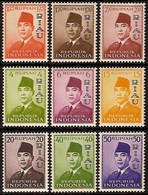 Indonesië / Indonesia 1960 RIAU 33/41 Postfris/MNH President Soekarno, Opdruk RIAU, Overprint RIAU - Indonesië