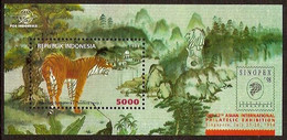 Indonesië / Indonesia 1998 Nr 1876 Postfris/MNH Postzegeltentoonstelling SINGPEX'98, Tijger, Tiger, Tigre - Indonesië