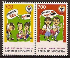 Indonesië / Indonesia 1998 Nr 1871/1872 Postfris/MNH Internationale Dag Tegen Drugsmisbruik, Day Aigainst Drugs Abuse - Indonesië