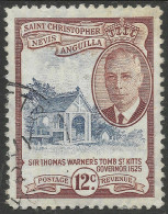 St Kitts-Nevis. 1952 KGVI. 12c Used. SG 100. M3105 - St.Christopher, Nevis En Anguilla (...-1980)