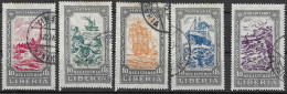 LIBERIA - 1924 - LETTERE REGISTRATE - SERIE 5 VALORI - USATA (YVERT LC 35\9 - MICHEL 246\50) - Liberia
