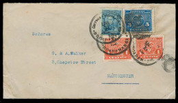 COLOMBIA. 1925 (20 Jan). Bucamaranga - UK / Manchester. Combined Issues 1x X2 + 3c Litho Issues. Fine. - Colombie