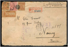 COLOMBIA. 1895. Ibaque - Francia. Reg Multifkd Env. 40c Rate. Via Barranquilla. Some Wear, Otherwise Scarce. - Colombie
