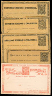 COLOMBIA. C.1890. Early 5 Mint Stat / Some Doble / Varieties. - Colombia