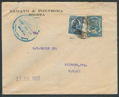 COLOMBIA. 1927 (11 July). Bogota - USA. Air National Fkd Env. - Colombia