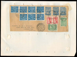 COLOMBIA. 1925. Medellin - UK. Multifkd Air Combined Front Including 3c Blue Litho Issue X7. Scarce. - Colombie