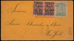 COLOMBIA. 1904. Buenaventura - USA. Multifkd Blue Box Fkd Env. XF. - Colombia