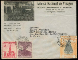 COLOMBIA. 1955. Barranquilla - USA. Viniger / Vinagre Factory Ilustrated. - Colombia