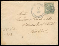 COLOMBIA. 1895. Bucamaranga - USA / NY. Env Fkd Single 2c Green As PM Rate. Scarce On Comercial Mail. - Colombia