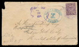COLOMBIA. 1884. Honda - USA. Env Fkd 10c Lilac / Oval Cancel. - Colombie