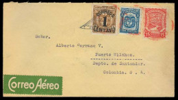 COLOMBIA. 1926. Bucomaranga. Air Fkd Env To Puerto Wilches With Arrival Cachet. - Colombie