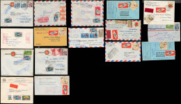 COLOMBIA. 1958-65. Express Mail / Entrega Inmediata. Exceptional Selection Of 16 Better Covers With Multiple Frankings W - Colombia