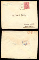 COLOMBIA. 1892. BOGOTA / U.K.  Frkd .env. Oval Cancel  Via Barranquilla  ATRACTIVE - Colombia