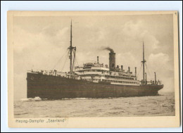 XX12837/ Hapag-Dampfer Saarland AK  Ca.1912  - Paquebots