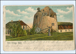 Y18748/ Die Niedergeschossene Düppel Mühle Nordschleswig Litho AK 1904 - Nordschleswig