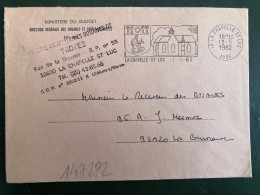 LETTRE RECETTE CENTRALE DES DOUANES DE TROYES OBL.MEC.13-5 1982 10 LA CHAPELLE ST LUC AUBE - Lettres Civiles En Franchise