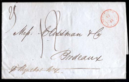 CUBA. 1841 (5 April). Havana To France. EL. With "Paquebot #4" (?!!) And Red Century Cds "Outremer/Panillac" (xx). Very  - Autres & Non Classés