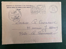 LETTRE DOUANES FRANCAISES HONFLEUR OBL.MEC.14-5 1982 14 HONFLEUR CALVADOS - Frankobriefe