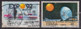 Exposition De Séville - ESPAGNE - Terre Et Lune - N° 2493-2494 - 1987 - Gebraucht