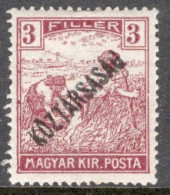 Hungary 1918  Single Stamp War Charity Stamps - Reaper And Parliament Stamps Overprinted In Mounted Mint - Oblitérés