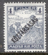 Hungary 1918  Single Stamp War Charity Stamps - Reaper And Parliament Stamps Overprinted In Mounted Mint - Gebraucht