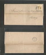 CZECHOSLOVAKIA. 1872 (10 Sept) Austria Postal Admin Leitmeritz - Ricany (12 Sept) Unsealed Wrapper Fkd Single 2kr Yellow - Sonstige & Ohne Zuordnung