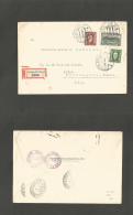 CZECHOSLOVAKIA. 1928 (28 April) Praha - USA, Burlington (8-9 May) Registered Multifkd Env Including 5 Keona Stamp. Fine. - Sonstige & Ohne Zuordnung