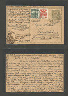 CZECHOSLOVAKIA. 1928 (26 March) Nove Mesto - Finland, Tavastehug. 50h, Green Stat Card + 2 Adtls. VF. - Autres & Non Classés