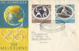 Poland Postmark (A296): D56.11.02 WARSZAWA Flight Of The Olympic Team Melbourne 1956 (postal Circulation) - Entiers Postaux