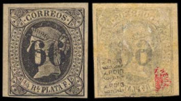 CUBA. 1866. 17*. 1/4 Rl Plata Negro, Sobrecarga "66" + "1866" En Pequeño. Con Goma Parcial Original, Triple Firma Roig Y - Autres & Non Classés